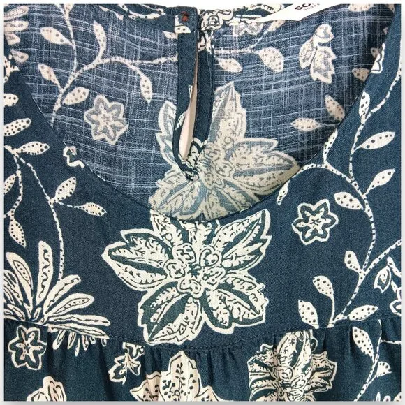 SONOMA- Women's Top-Green-White Floral-Tank-SIZE PXS-Light-Casual-Comfort - Picture 7 of 13